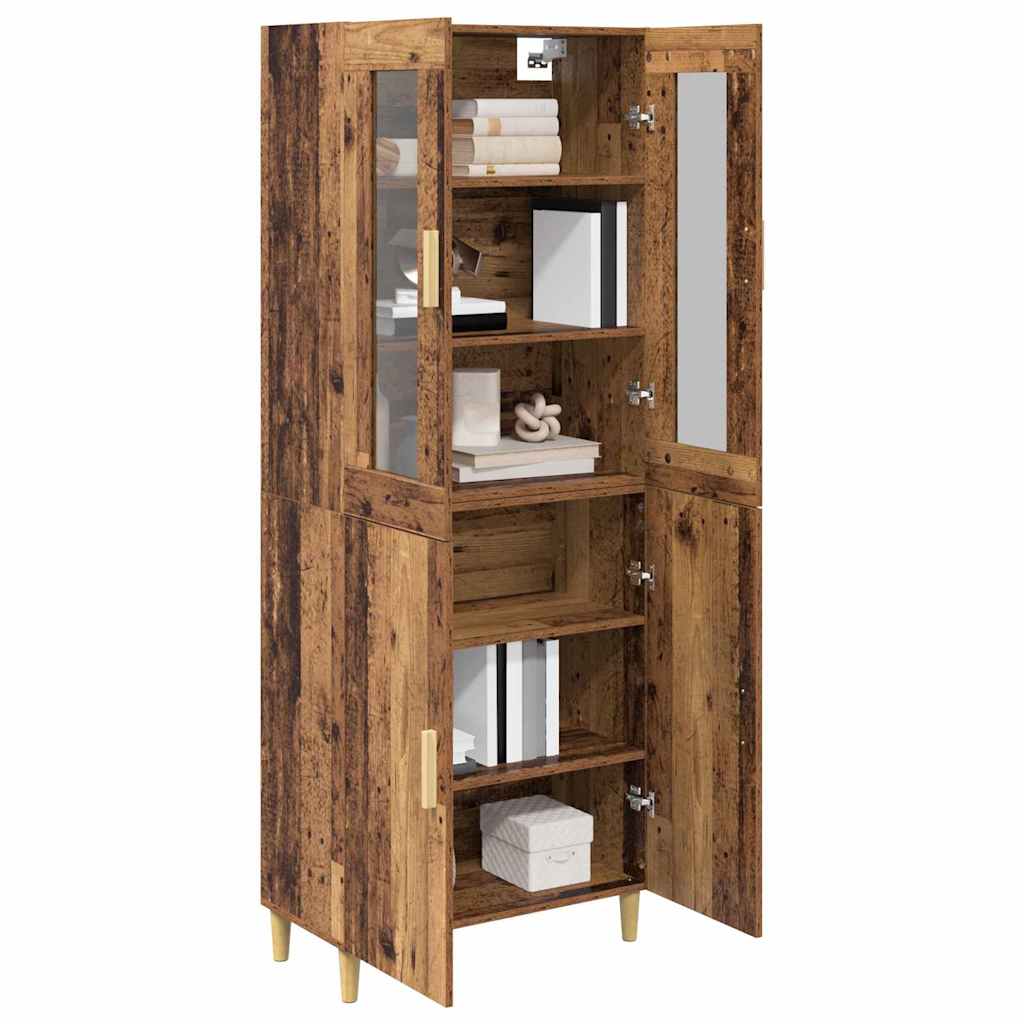 vidaXL Highboard Stare drewno 69,5 x 34 x 180 cm