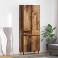 vidaXL Highboard 2 pcs Stare drewno Drewno inżynieryjne i szkło