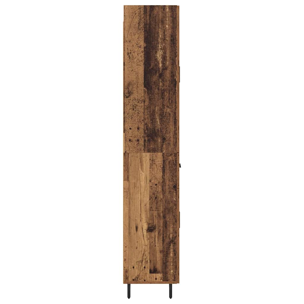 vidaXL Highboard 2 pcs Stare drewno Drewno inżynieryjne i szkło
