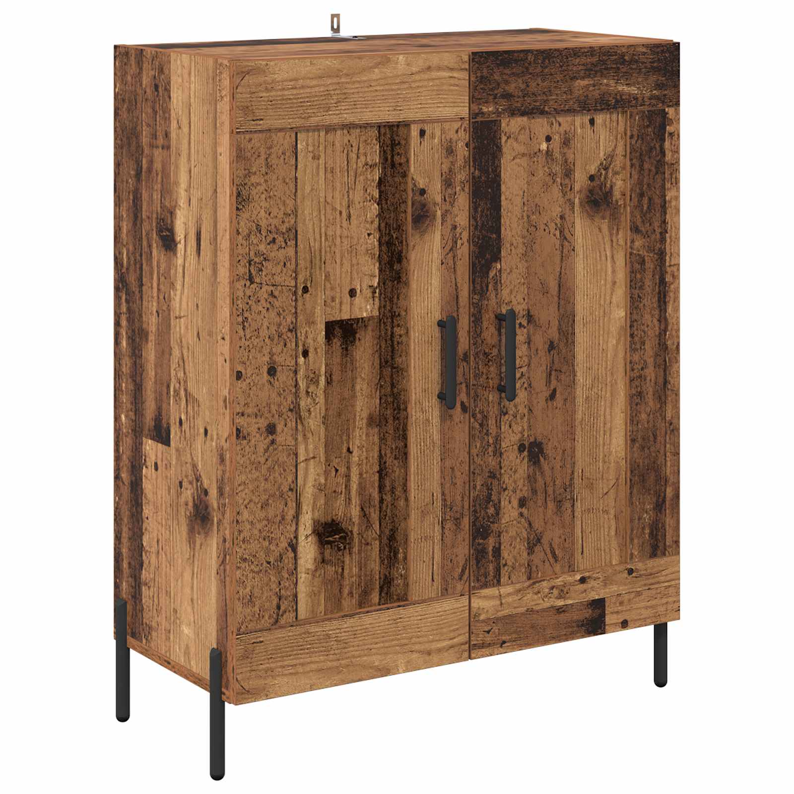 vidaXL Highboard Montowane na ścianie Stare drewno 69,5 x 34 x 180 cm