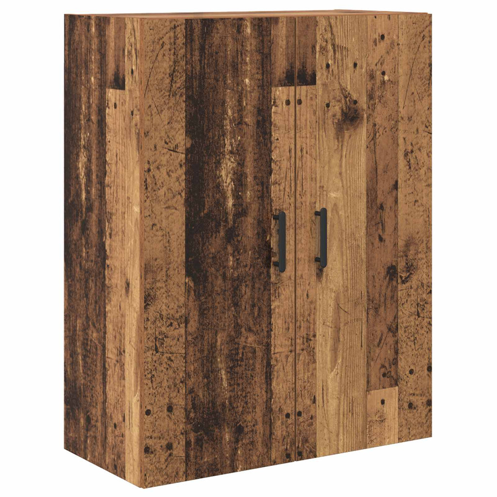 vidaXL Highboard Montowane na ścianie Stare drewno 69,5 x 34 x 180 cm