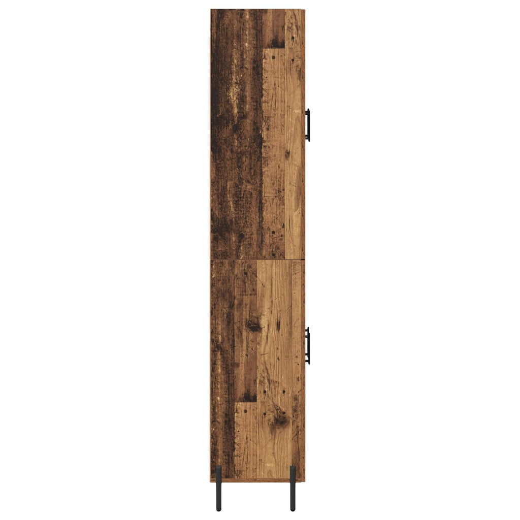 vidaXL Highboard Montowane na ścianie Stare drewno 69,5 x 34 x 180 cm