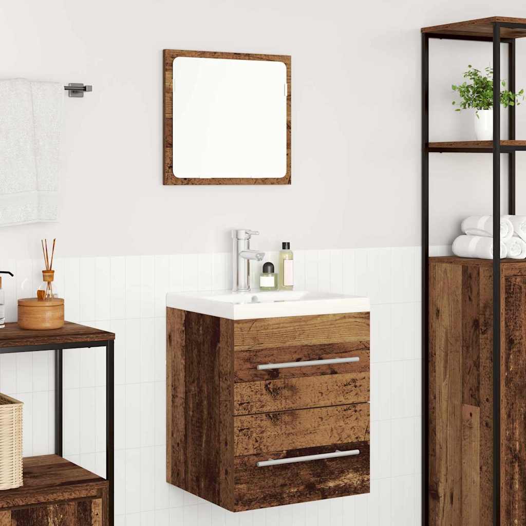 vidaXL Szafka pod umywalkę z szufladą Stare drewno 41 x 38,5 x 48 cm