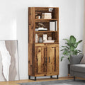 vidaXL Highboard 2 szt. Stare drewno 69,5 x 34 x 180 cm