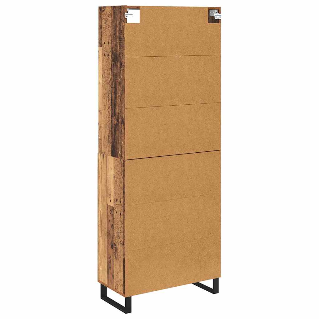vidaXL Highboard 2 szt. Stare drewno 69,5 x 34 x 180 cm
