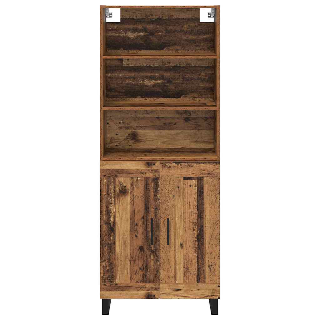 vidaXL Highboard 2 szt. Stare drewno 69,5 x 34 x 180 cm