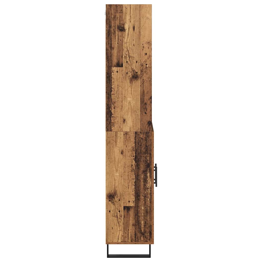 vidaXL Highboard 2 szt. Stare drewno 69,5 x 34 x 180 cm