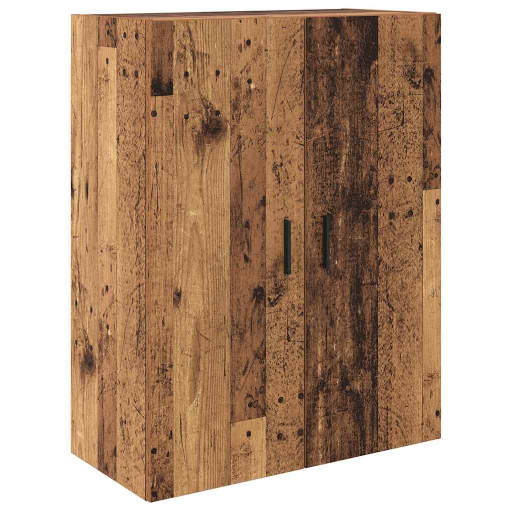 vidaXL Highboard 2 pcs Stare drewno Drewno inżynieryjne i szkło