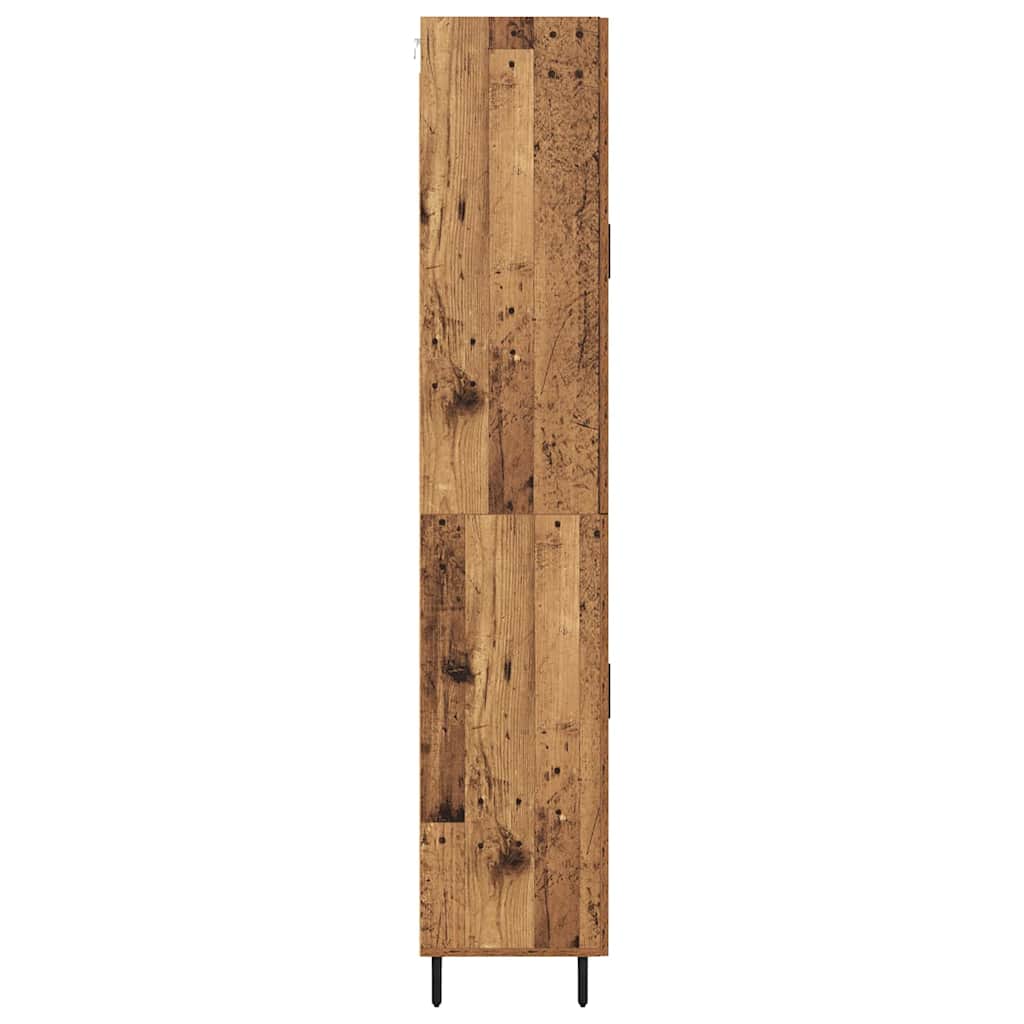 vidaXL Highboard 2 pcs Stare drewno Drewno inżynieryjne i szkło