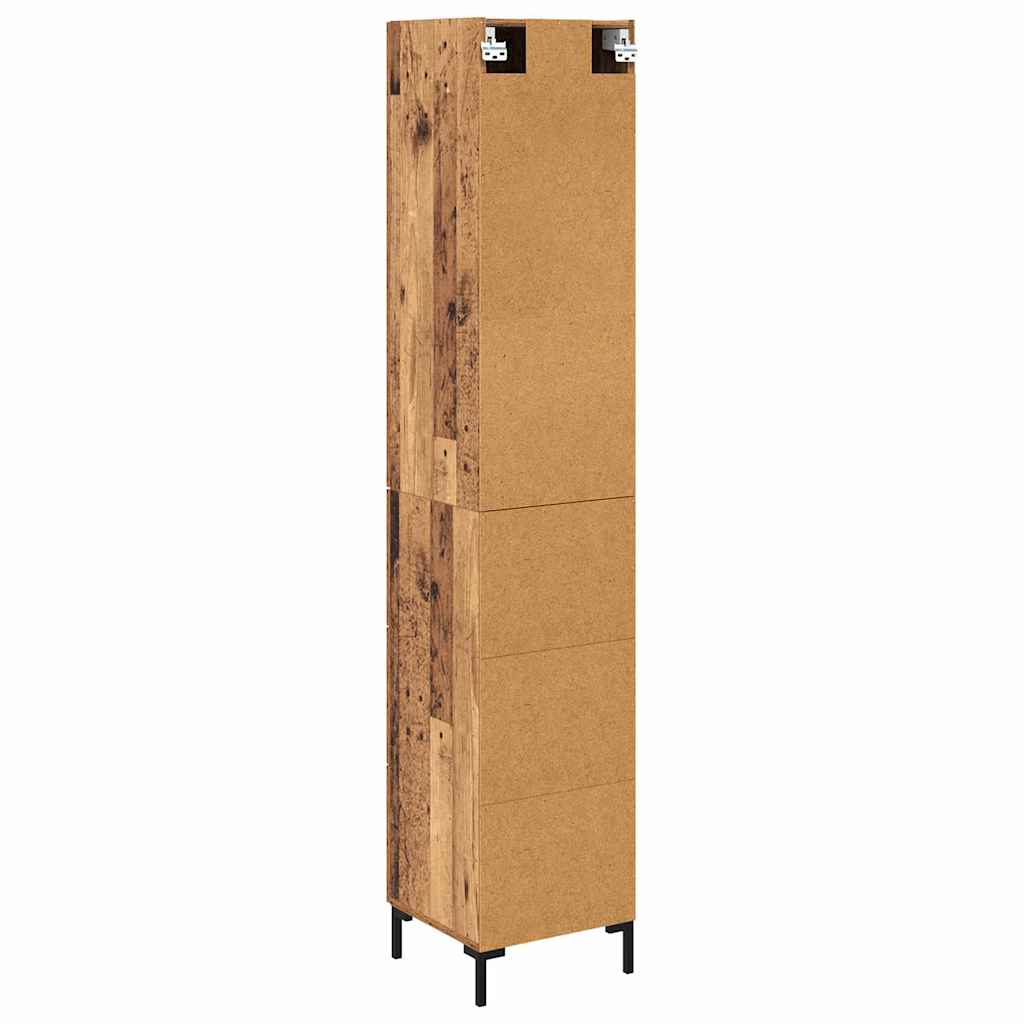 vidaXL Highboard z szufladą Stare drewno 69,5 x 34 x 180 cm