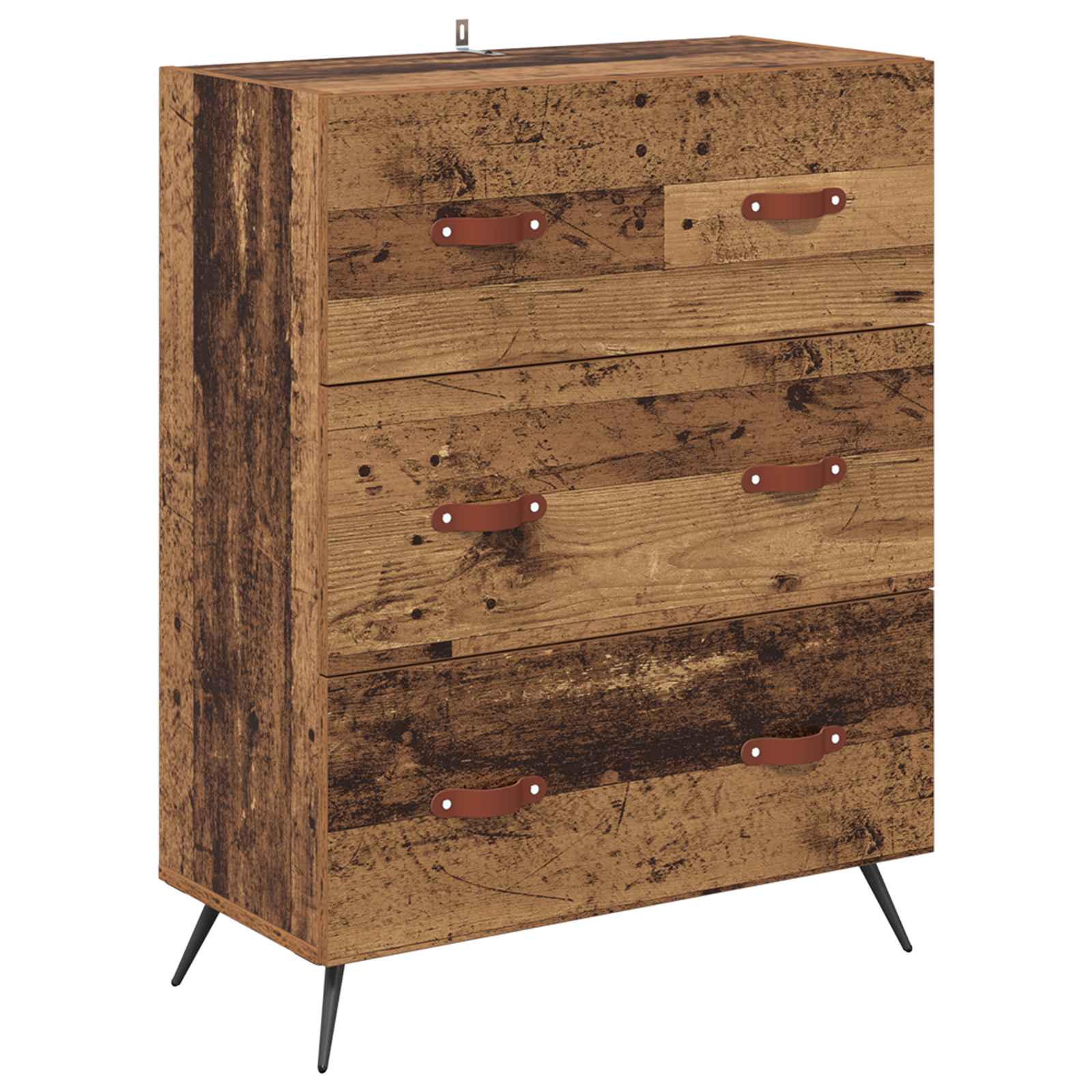 vidaXL Highboard Montowane na ścianie Stare drewno 69,5 x 34 x 180 cm