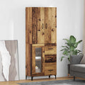 vidaXL Highboard Montowane na ścianie Stare drewno 69,5 x 34 x 180 cm