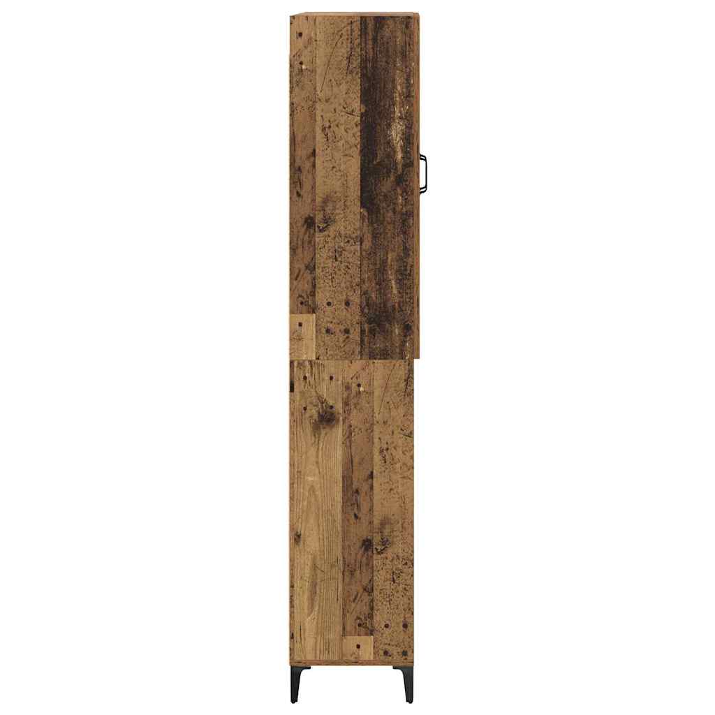 vidaXL Highboard Montowane na ścianie Stare drewno 69,5 x 34 x 180 cm