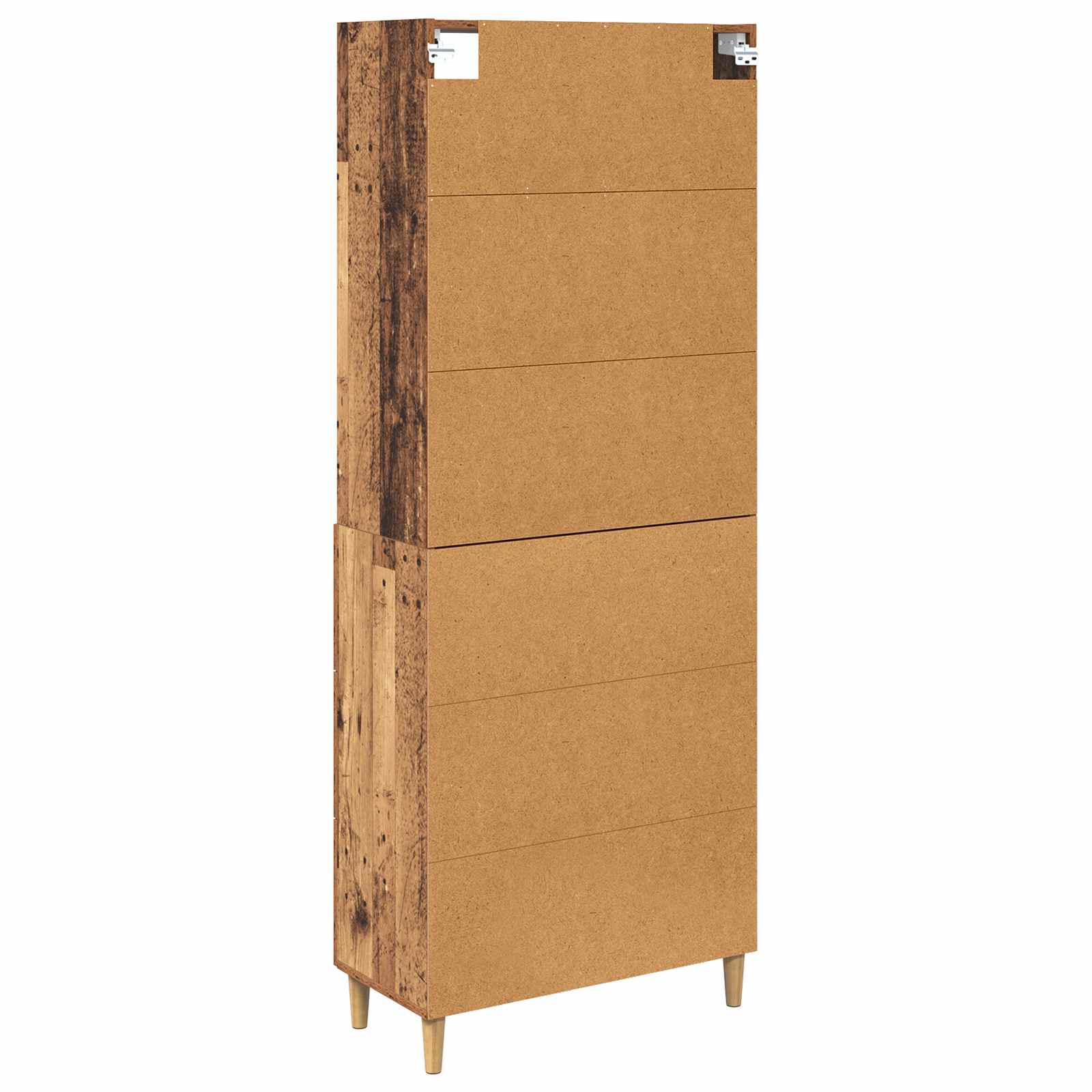 vidaXL Highboard z szufladą Stare drewno 69,5 x 32,5 x 180 cm