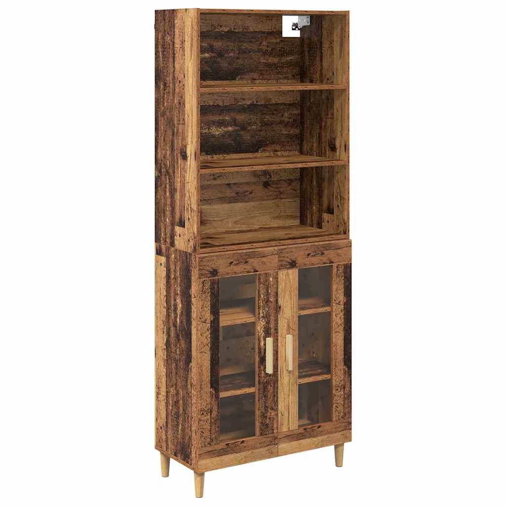 vidaXL Highboard Stare drewno 69,5 x 32,5 x 180 cm