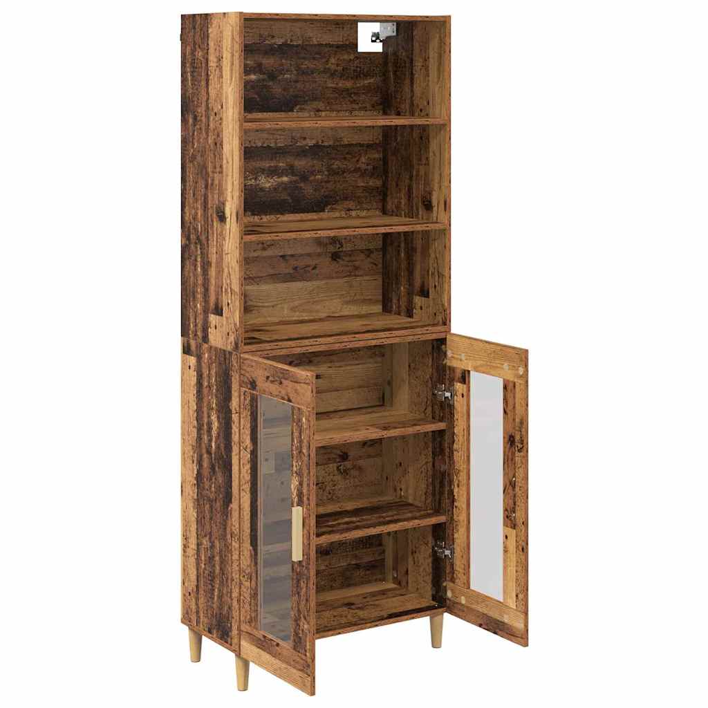 vidaXL Highboard Stare drewno 69,5 x 32,5 x 180 cm