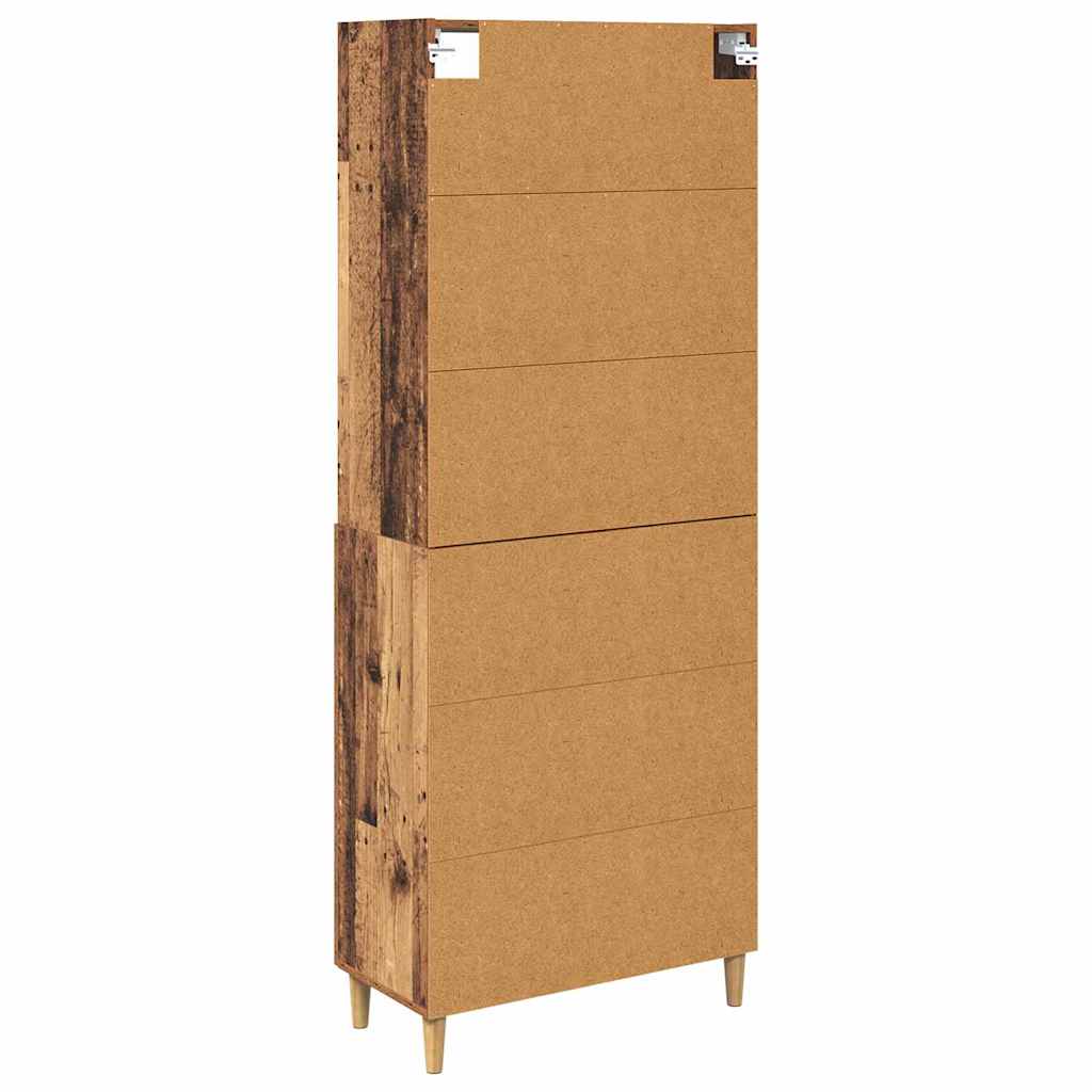 vidaXL Highboard Stare drewno 69,5 x 32,5 x 180 cm