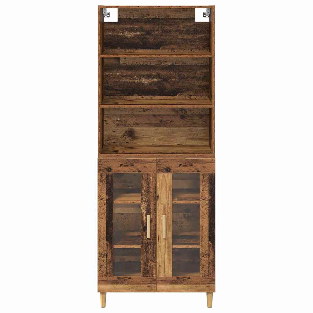 vidaXL Highboard Stare drewno 69,5 x 32,5 x 180 cm