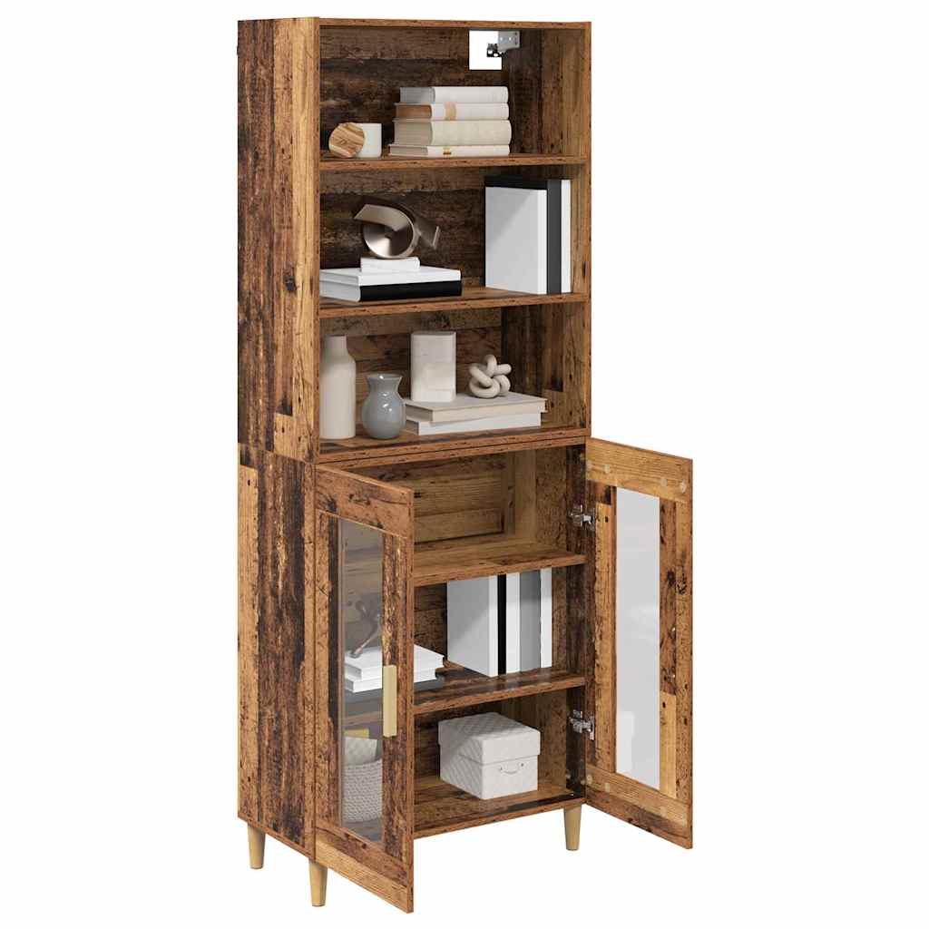 vidaXL Highboard Stare drewno 69,5 x 32,5 x 180 cm