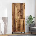 vidaXL Highboard 2 szt. Stare drewno 69,5 x 34 x 180 cm
