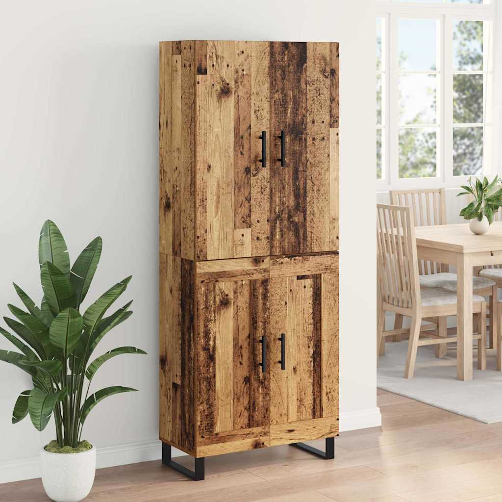 vidaXL Highboard 2 szt. Stare drewno 69,5 x 34 x 180 cm