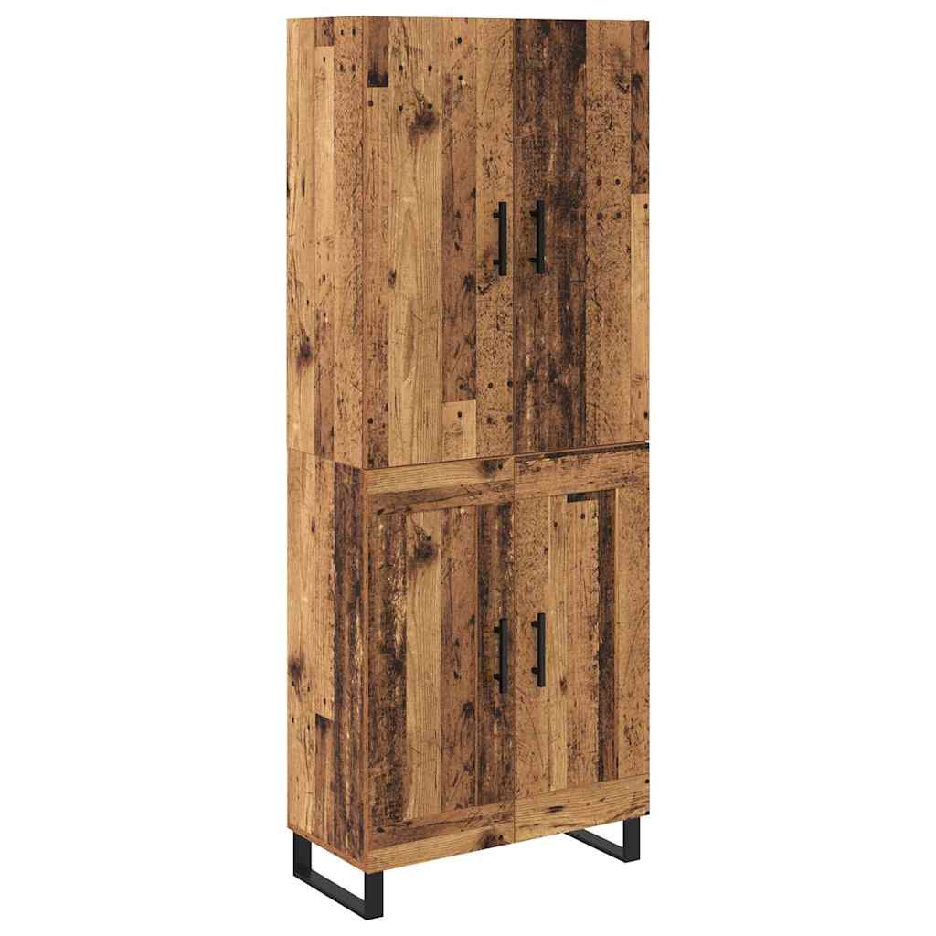 vidaXL Highboard 2 szt. Stare drewno 69,5 x 34 x 180 cm