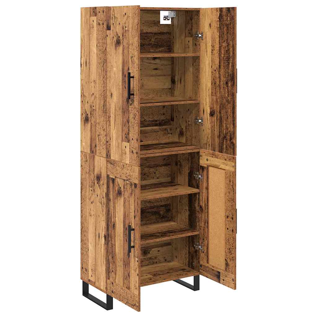 vidaXL Highboard 2 szt. Stare drewno 69,5 x 34 x 180 cm