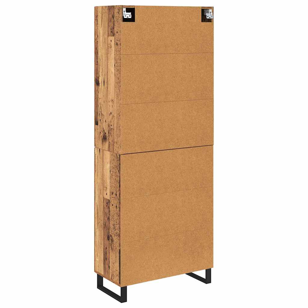 vidaXL Highboard 2 szt. Stare drewno 69,5 x 34 x 180 cm
