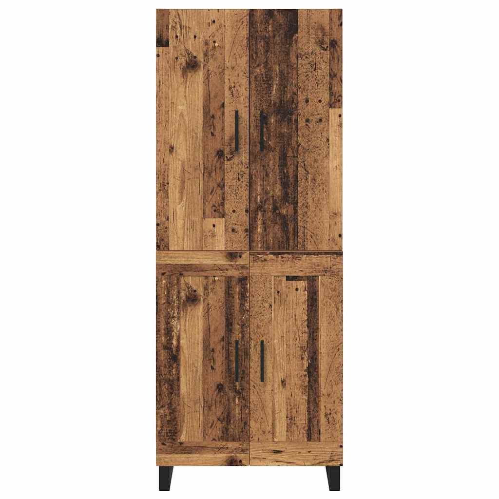 vidaXL Highboard 2 szt. Stare drewno 69,5 x 34 x 180 cm