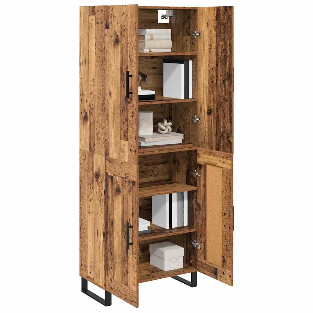 vidaXL Highboard 2 szt. Stare drewno 69,5 x 34 x 180 cm