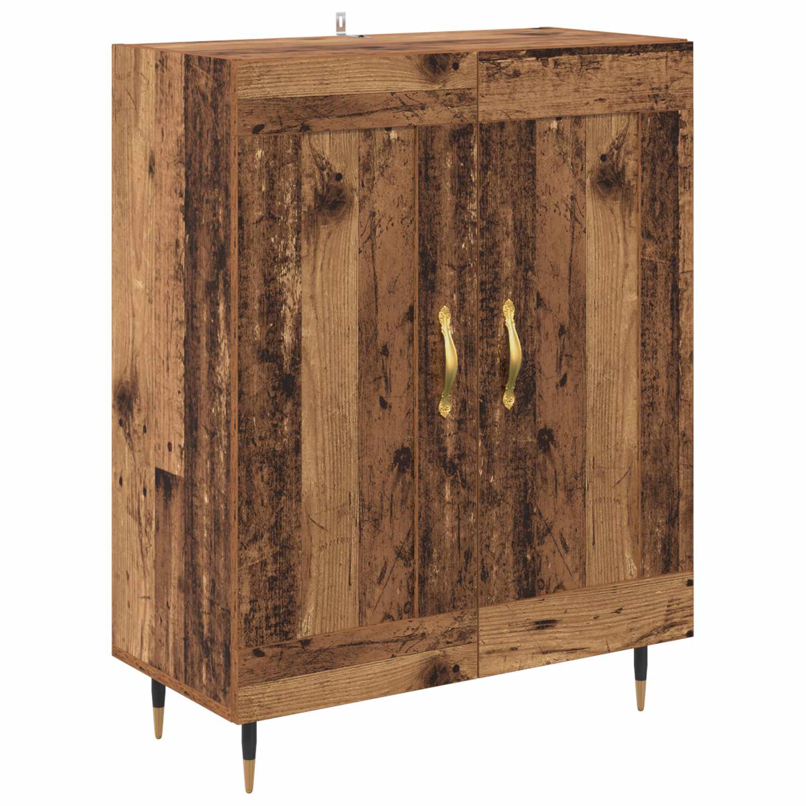 vidaXL Highboard Montowane na ścianie Stare drewno 69,5 x 34 x 180 cm