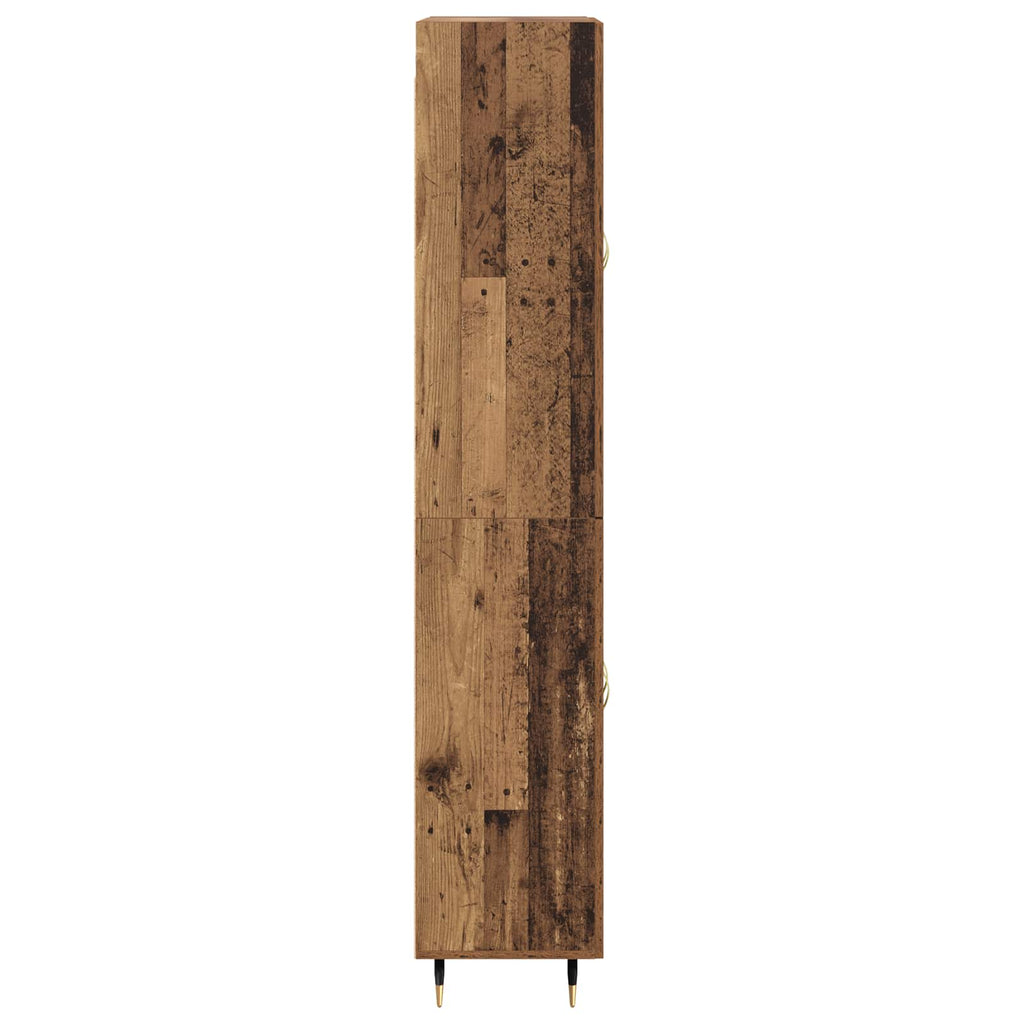 vidaXL Highboard Montowane na ścianie Stare drewno 69,5 x 34 x 180 cm