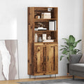 vidaXL Highboard 2 pcs Stare drewno Materiał drewnopochodny