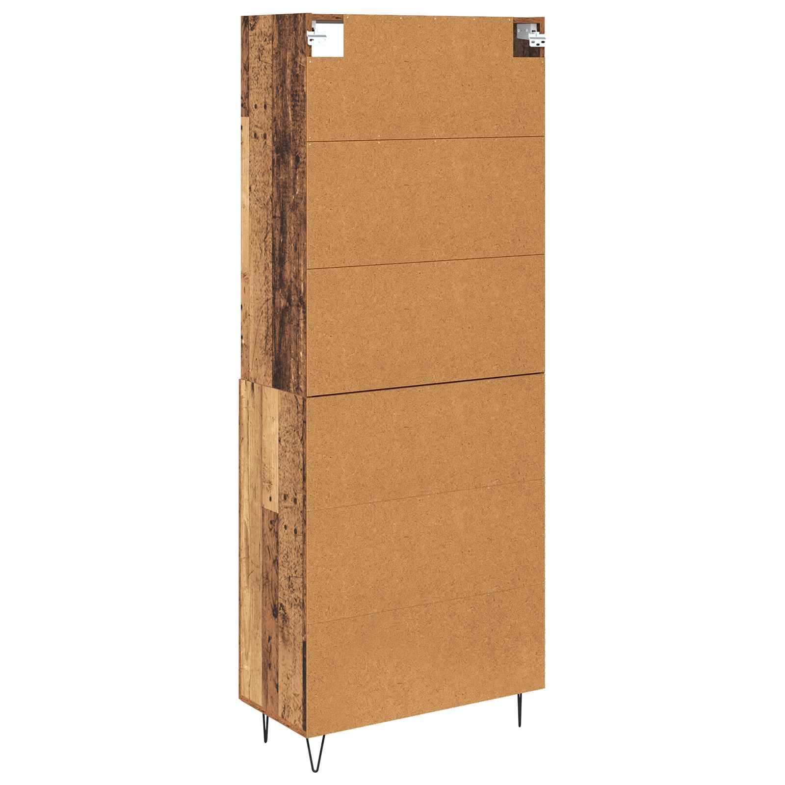 vidaXL Highboard 2 pcs Stare drewno Materiał drewnopochodny