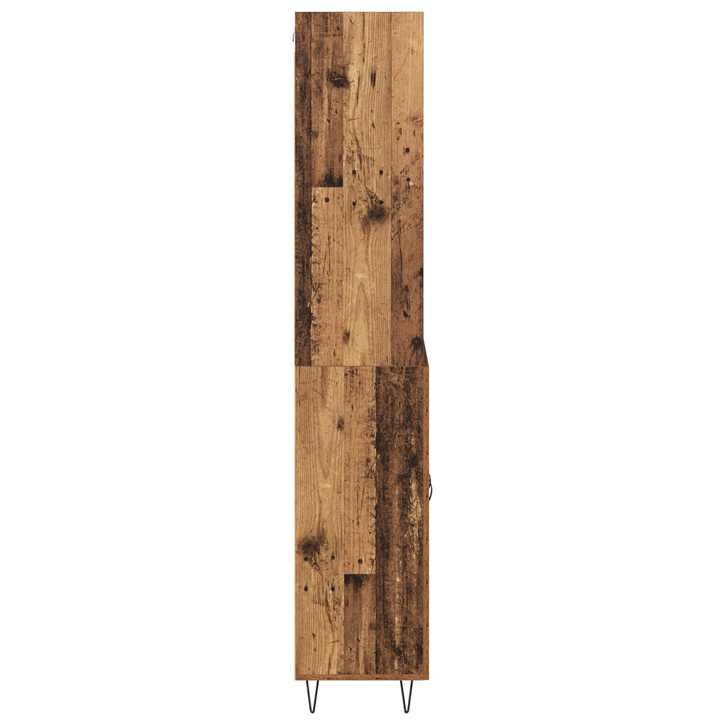 vidaXL Highboard 2 pcs Stare drewno Materiał drewnopochodny