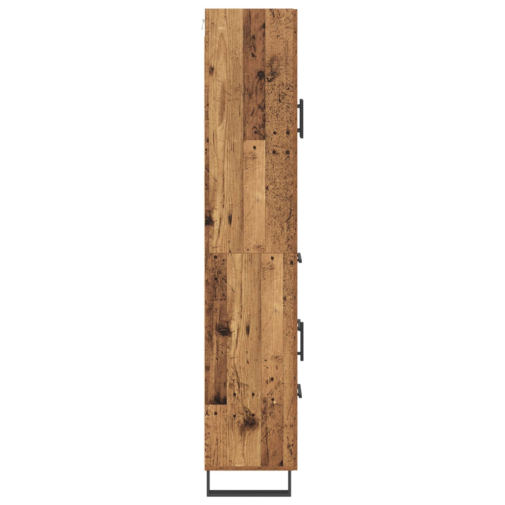 vidaXL Highboard z szufladą Stare drewno 69,5 x 34 x 180 cm