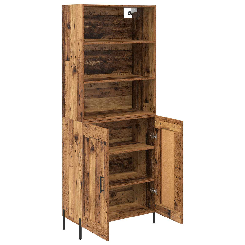 vidaXL Highboard Stare drewno 69,5 x 32,5 x 180 cm