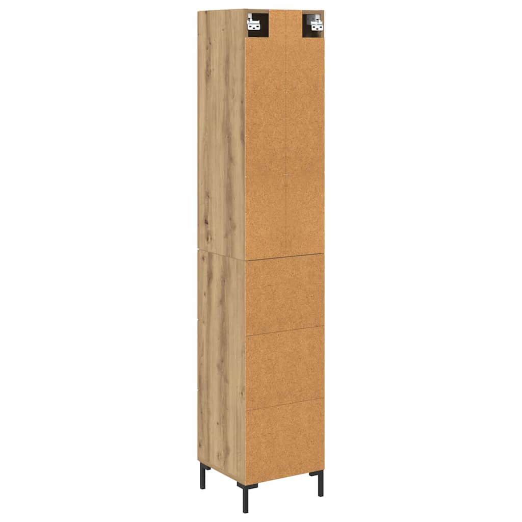 vidaXL Highboard z szufladą Dąb rzemieślniczy 34,5 x 34 x 180 cm