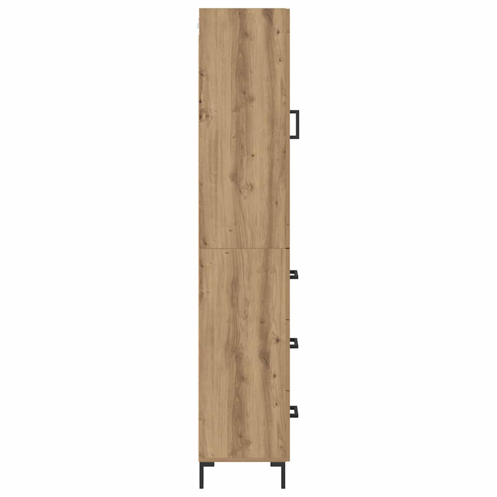 vidaXL Highboard z szufladą Dąb rzemieślniczy 34,5 x 34 x 180 cm
