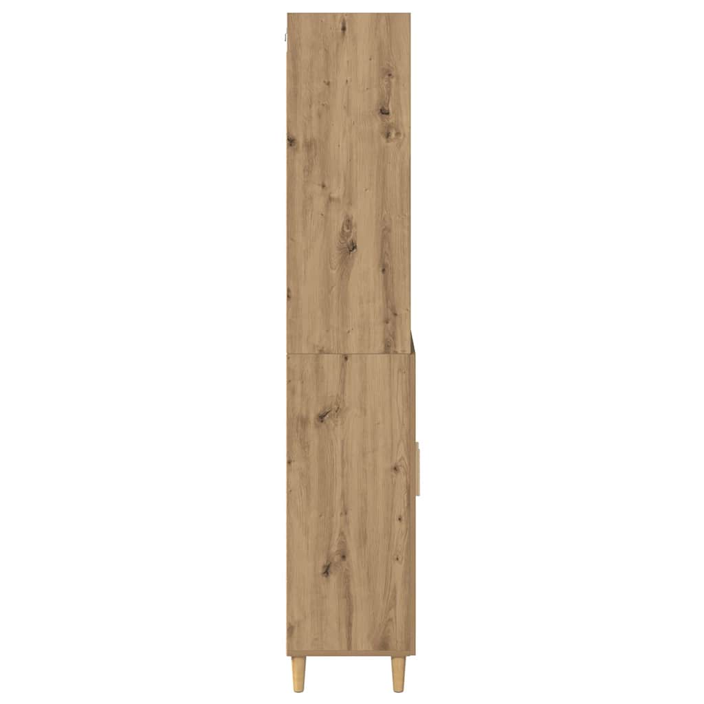 vidaXL Highboard Dąb rzemieślniczy 69,5 x 32,5 x 180 cm