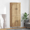 vidaXL Highboard Dąb rzemieślniczy 69,5 x 34 x 180 cm