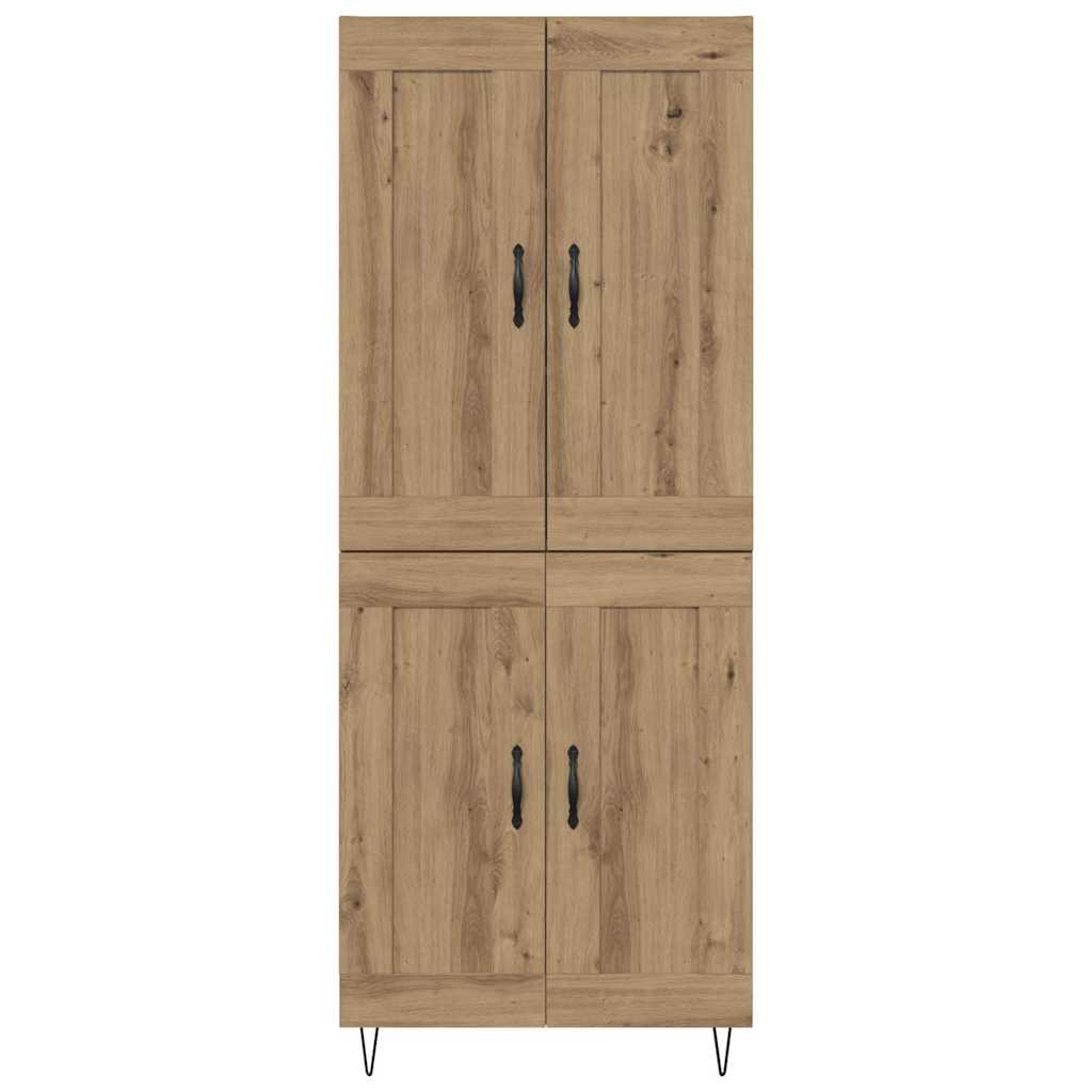 vidaXL Highboard Dąb rzemieślniczy 69,5 x 34 x 180 cm