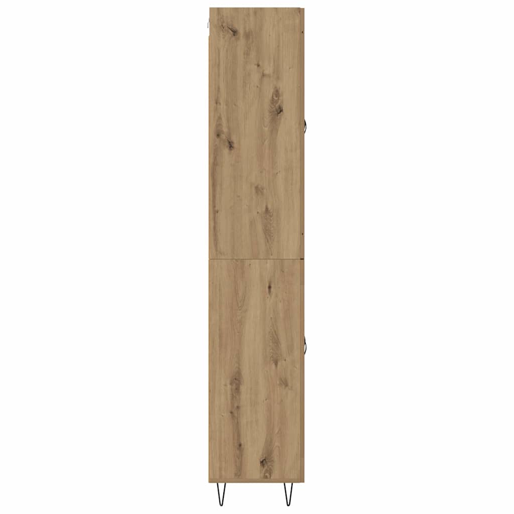 vidaXL Highboard Dąb rzemieślniczy 69,5 x 34 x 180 cm