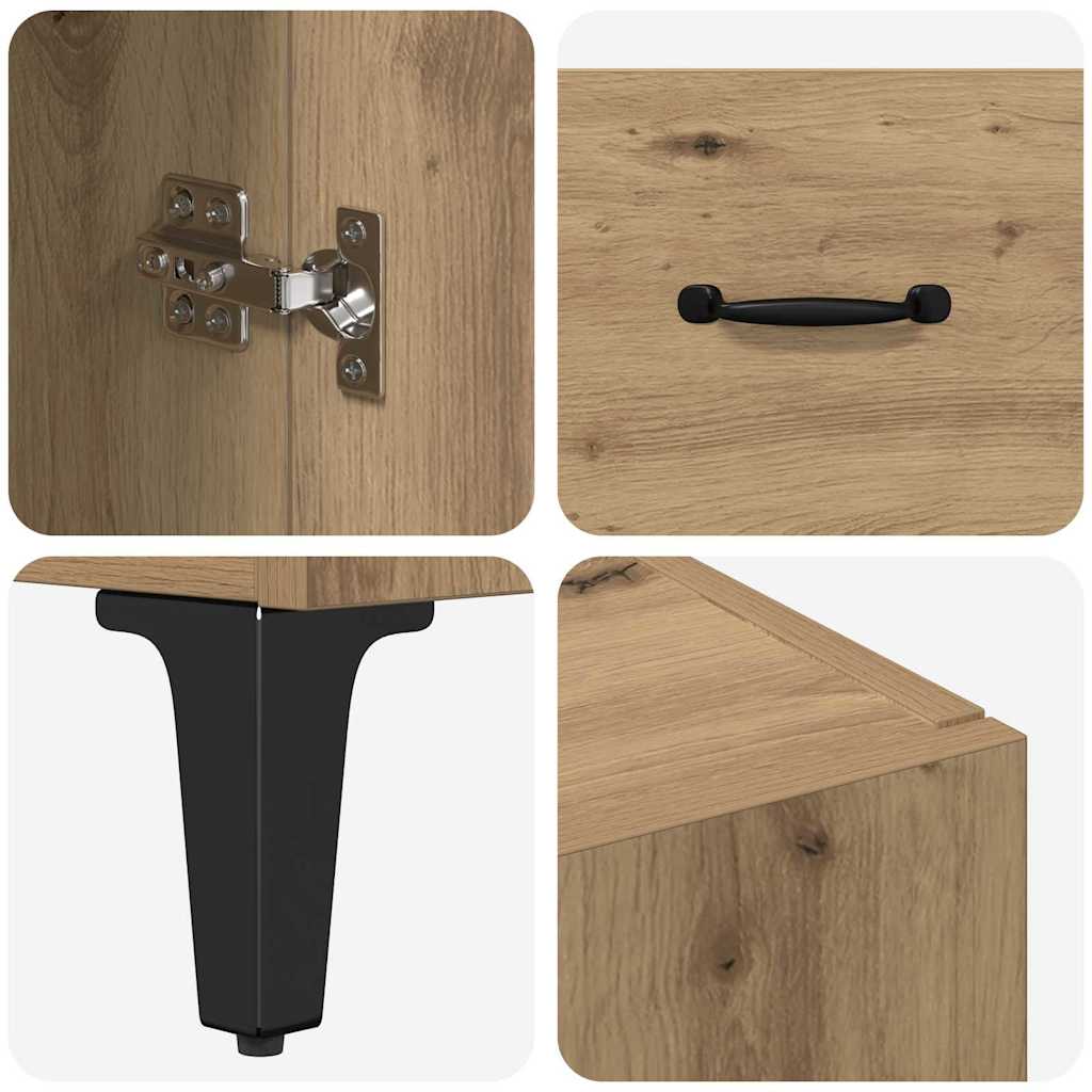 vidaXL Highboard Dąb rzemieślniczy 69,5 x 34 x 180 cm