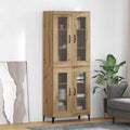 vidaXL Highboard Dąb rzemieślniczy 69,5 x 34 x 180 cm