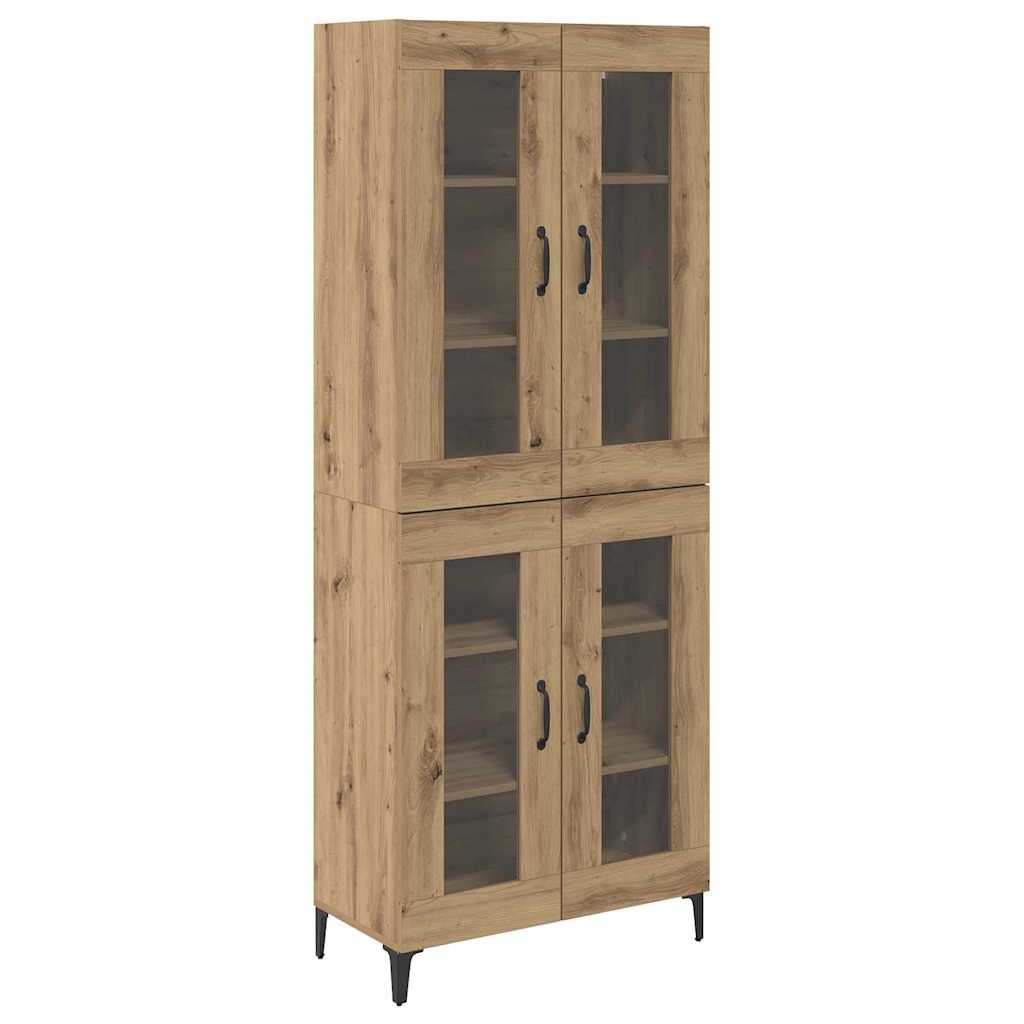 vidaXL Highboard Dąb rzemieślniczy 69,5 x 34 x 180 cm