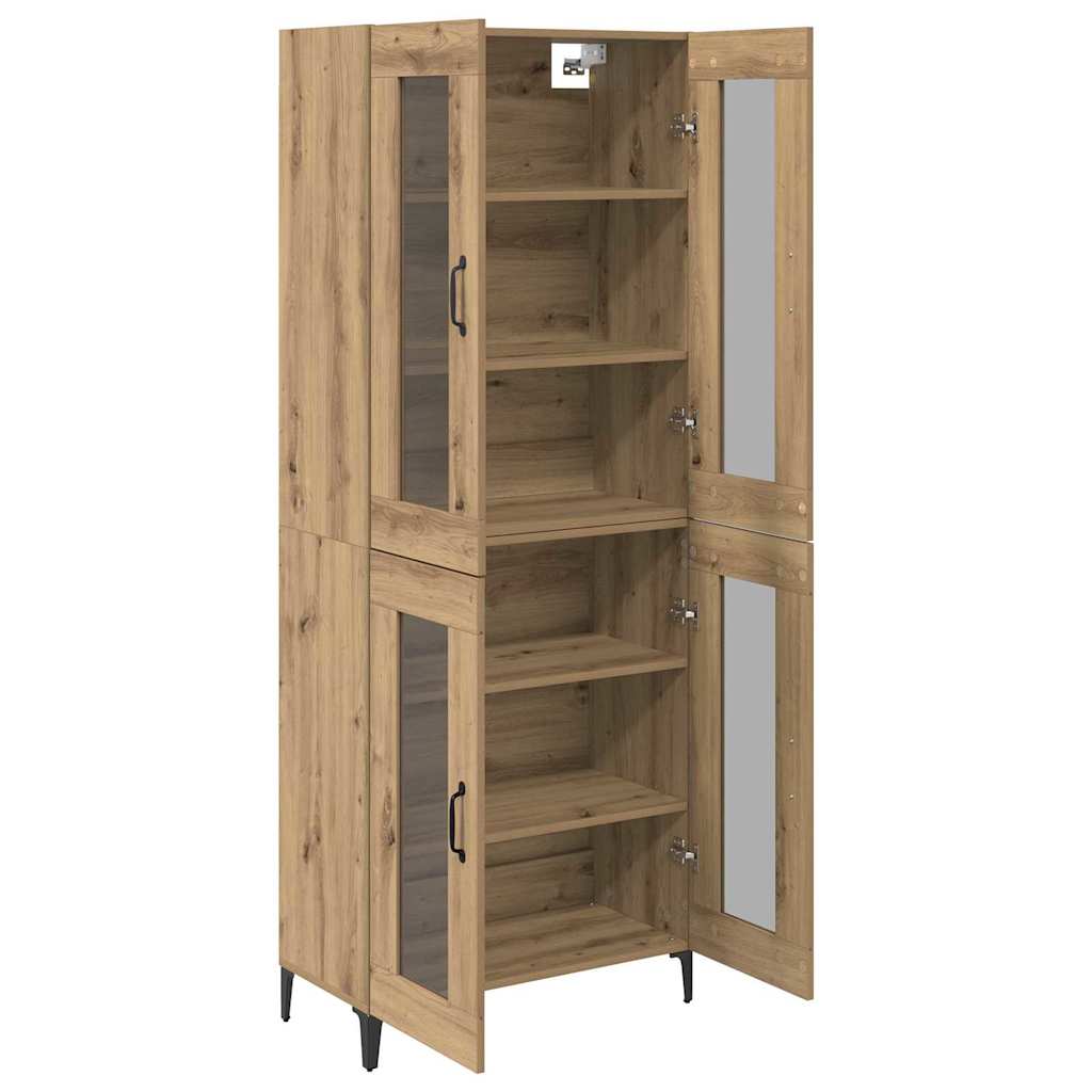 vidaXL Highboard Dąb rzemieślniczy 69,5 x 34 x 180 cm