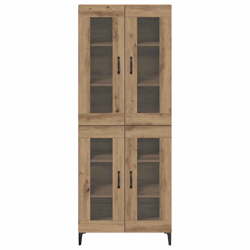 vidaXL Highboard Dąb rzemieślniczy 69,5 x 34 x 180 cm