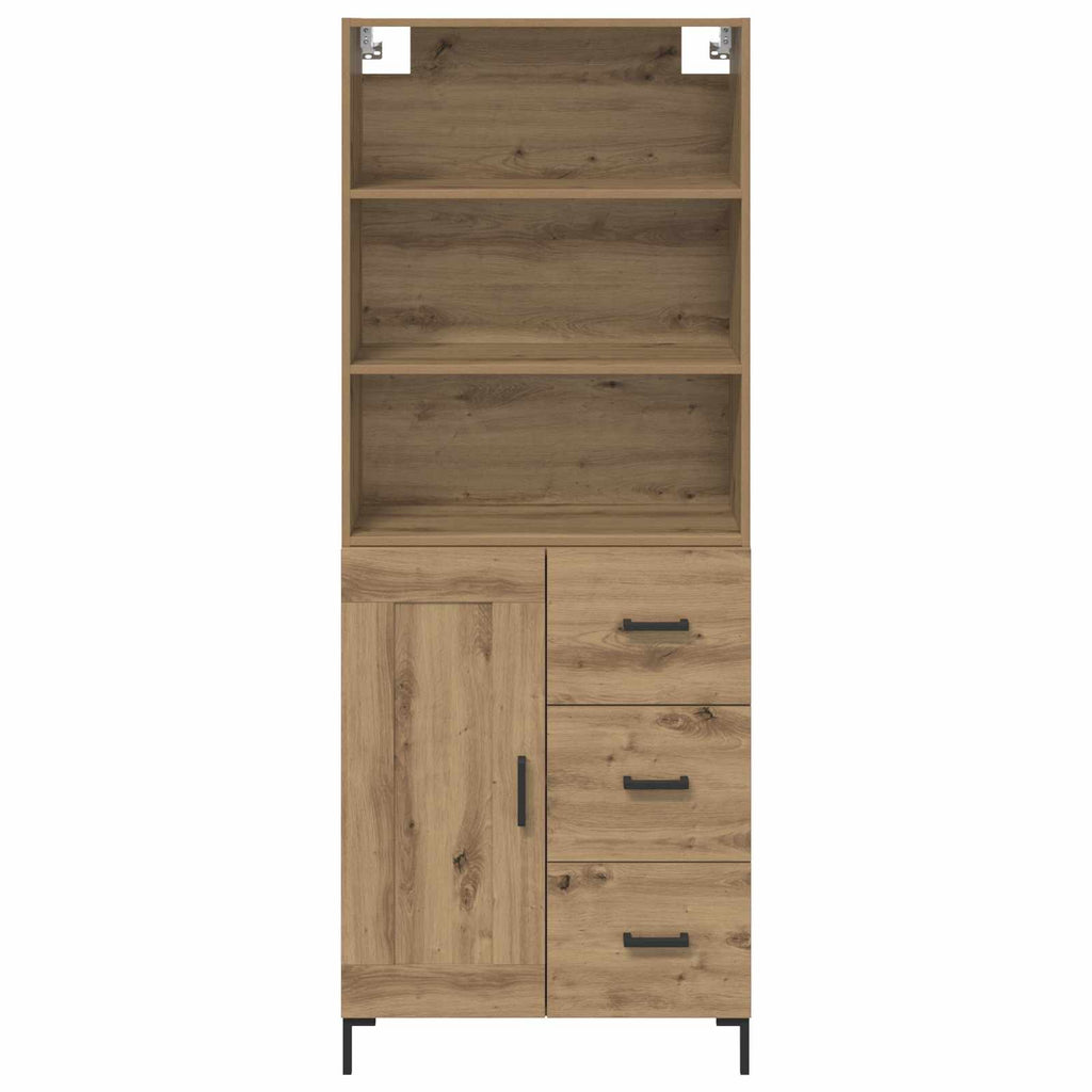 vidaXL Highboard z szufladą Dąb rzemieślniczy 69,5 x 34 x 180 cm
