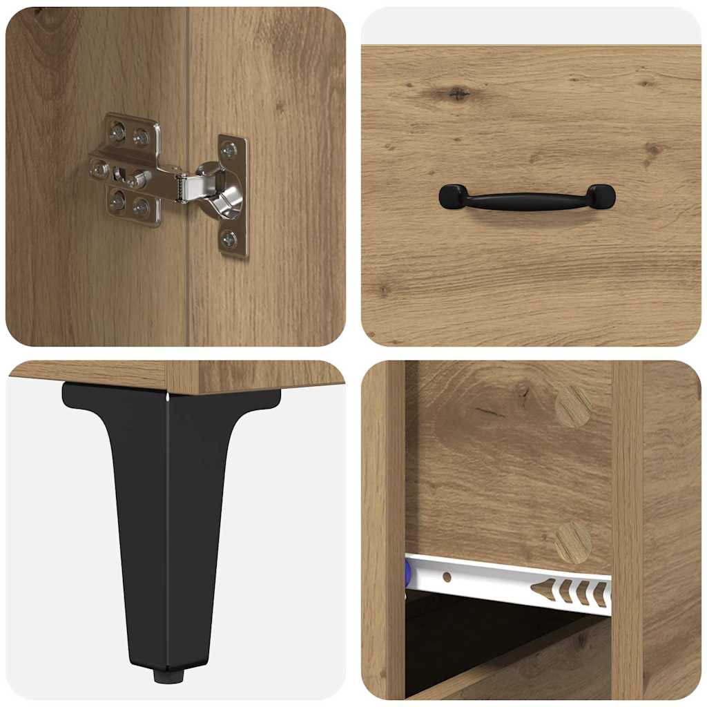 vidaXL Highboard z szufladą Dąb rzemieślniczy 69,5 x 34 x 180 cm
